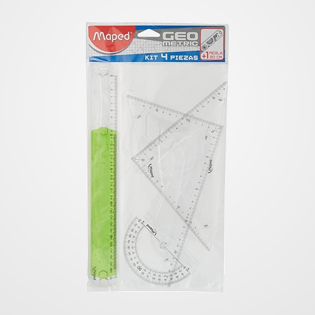 KIT DE REGLAS MAPED  (4 PIEZAS + 1 REGALO)