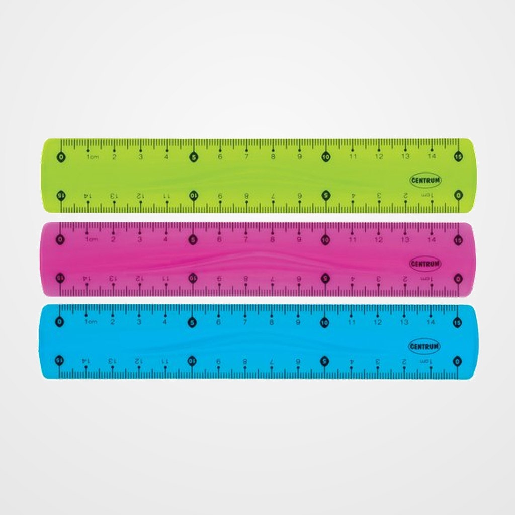 REGLA CENTRUM FLEXIBLE 15 CM SURTIDO
