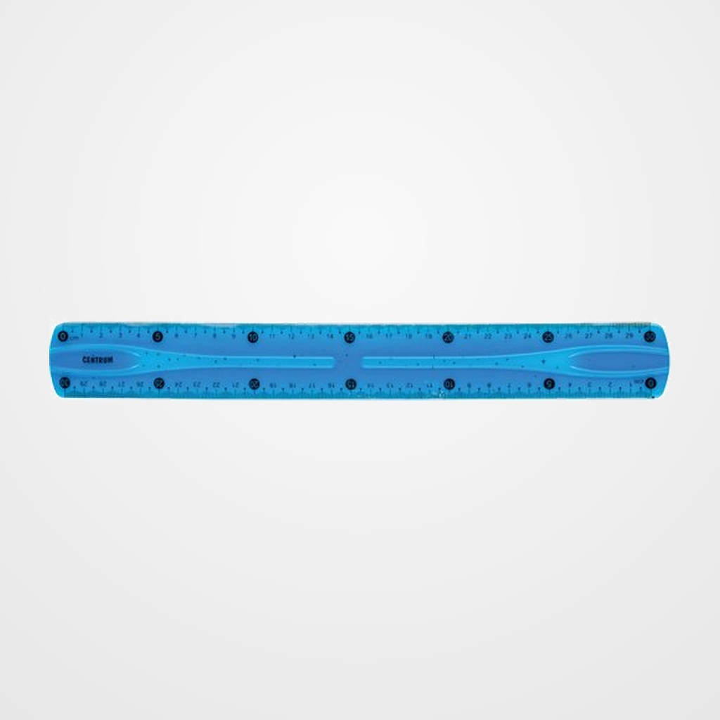 REGLA CENTRUM FLEXIBLE 30 CM AZUL