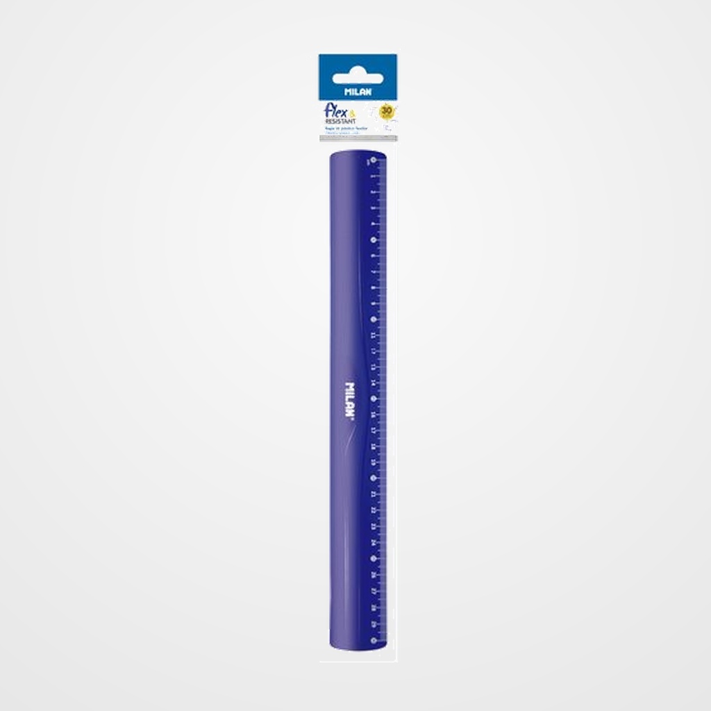 REGLA MILAN FLEX RESINSTANT 30 CMS AZUL