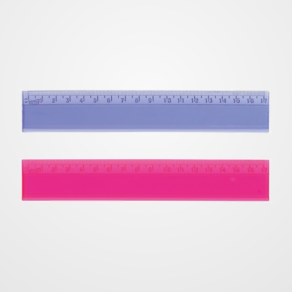 REGLA CRISTAL SAFTA 17 CENTIMETROS SURTIDA
