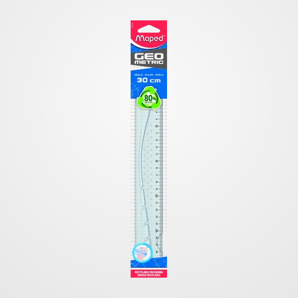 REGLA MAPED 30 CMS GEOMETRIC RECICLADA
