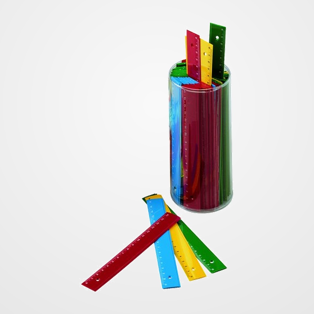 REGLAS FAIBO PLASTICO OPACAS 16cm BOTE DE 100