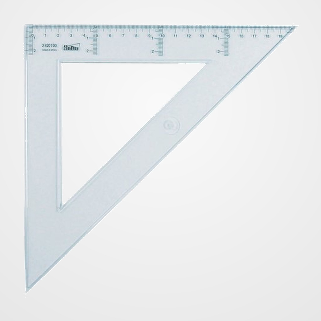 ESCUADRA CRISTAL SAFTA 30 CENTIMETROS