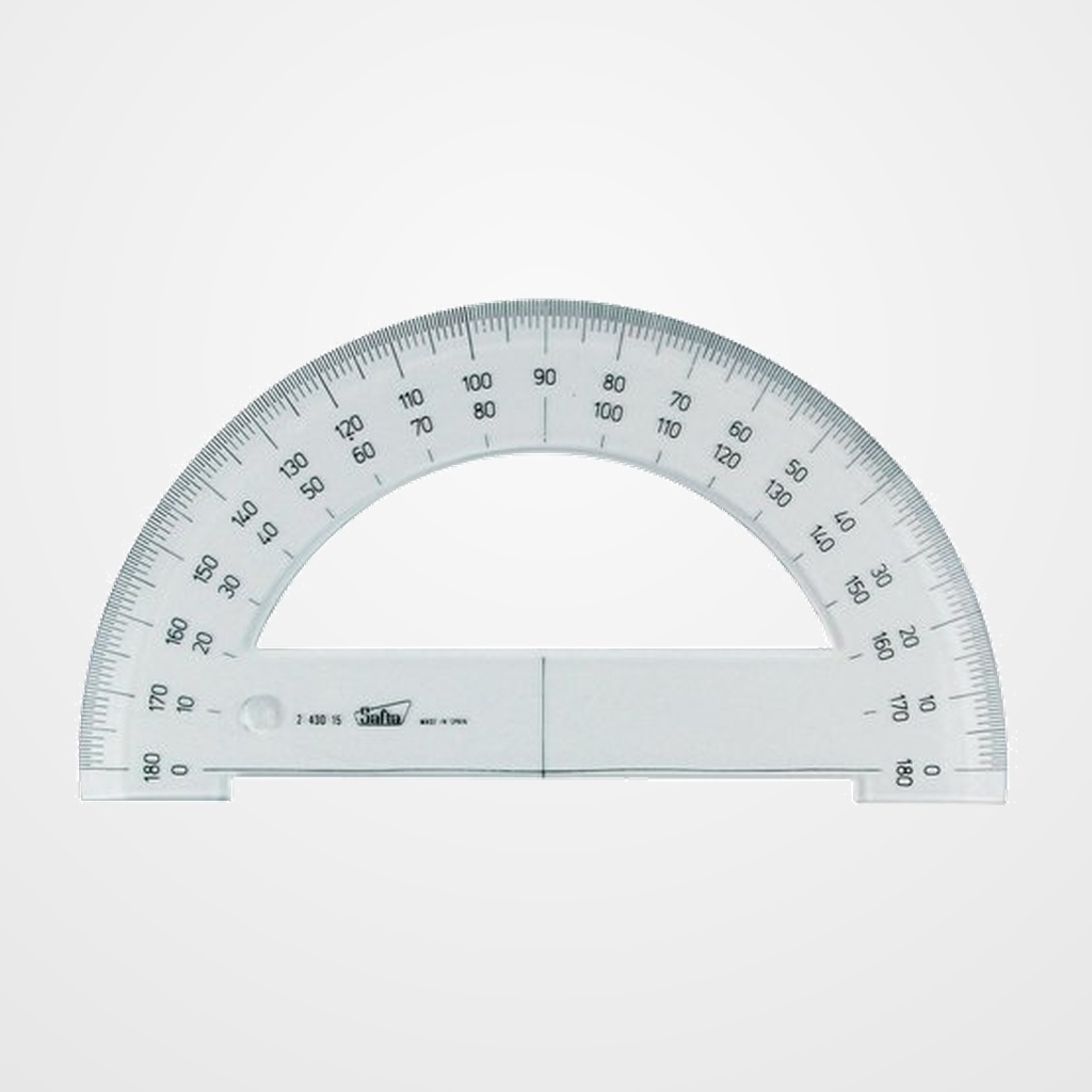 SEMICIRCULO CRISTAL SAFTA 15 CENTIMETROS