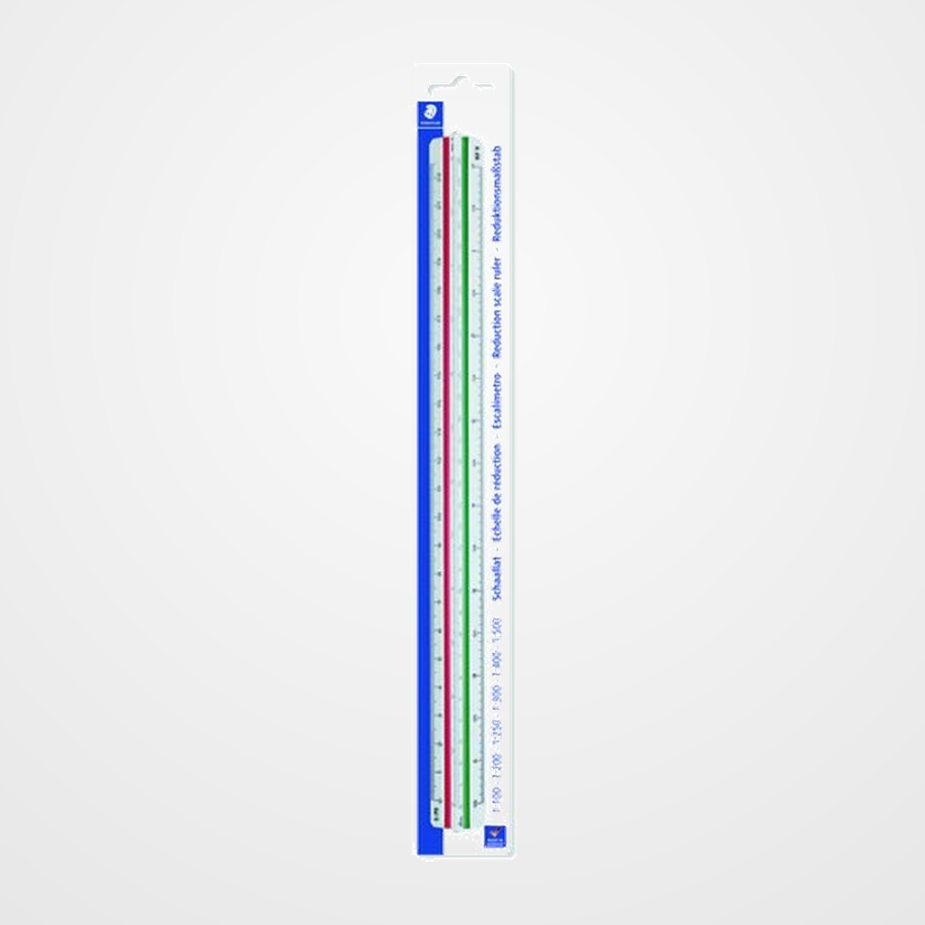 ESCALIMETRO STAEDTLER 30 CTM. (Escalas  1:100, 1:200, 1:250, 1:300, 1:400, 1:500)