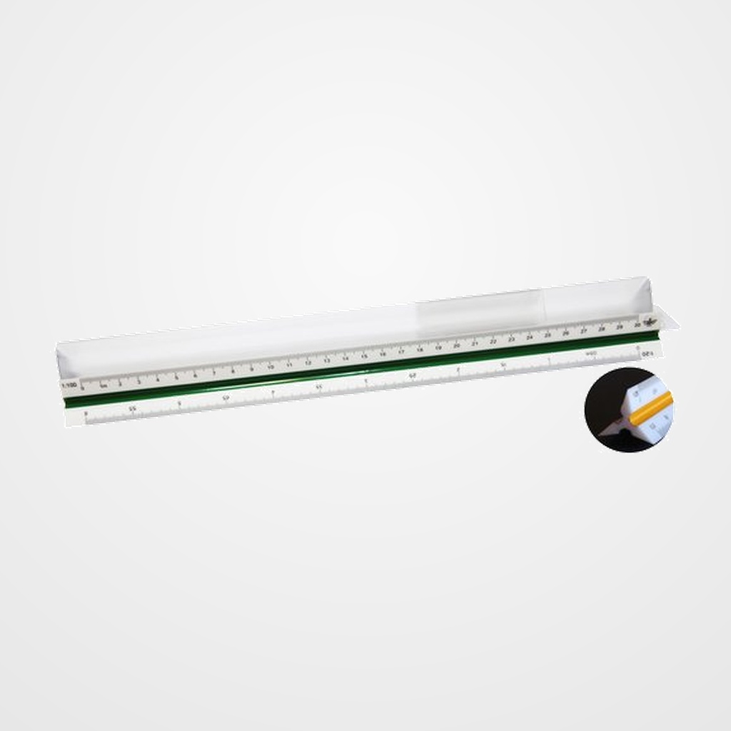 ESCALIMETRO TRIANGULAR ESCOLAR 30 CM