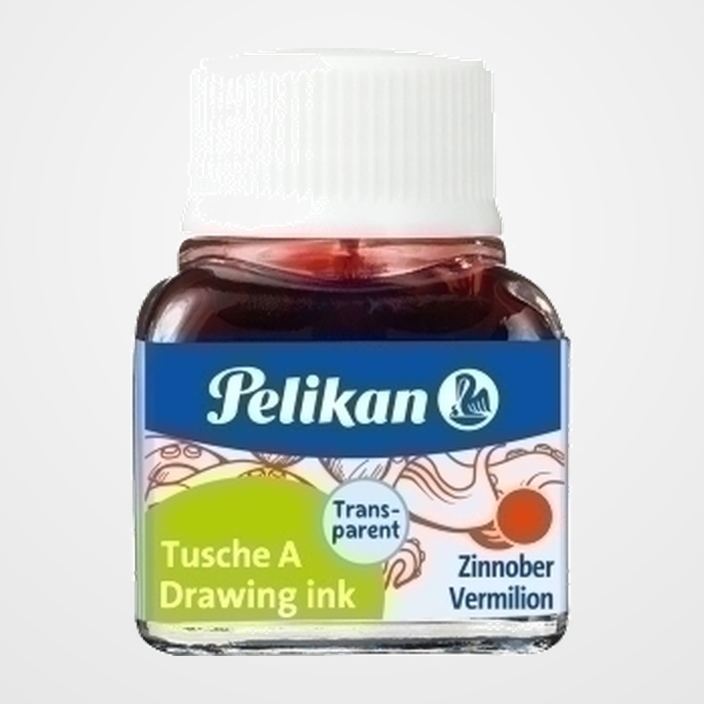 TINTA CHINA PELIKAN FRASCO 10 ml. BERMELLON (523-3) (201525)