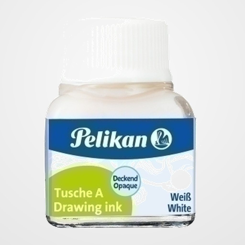 TINTA CHINA PELIKAN FRASCO 10 ml. BLANCO (523-18) (201673)