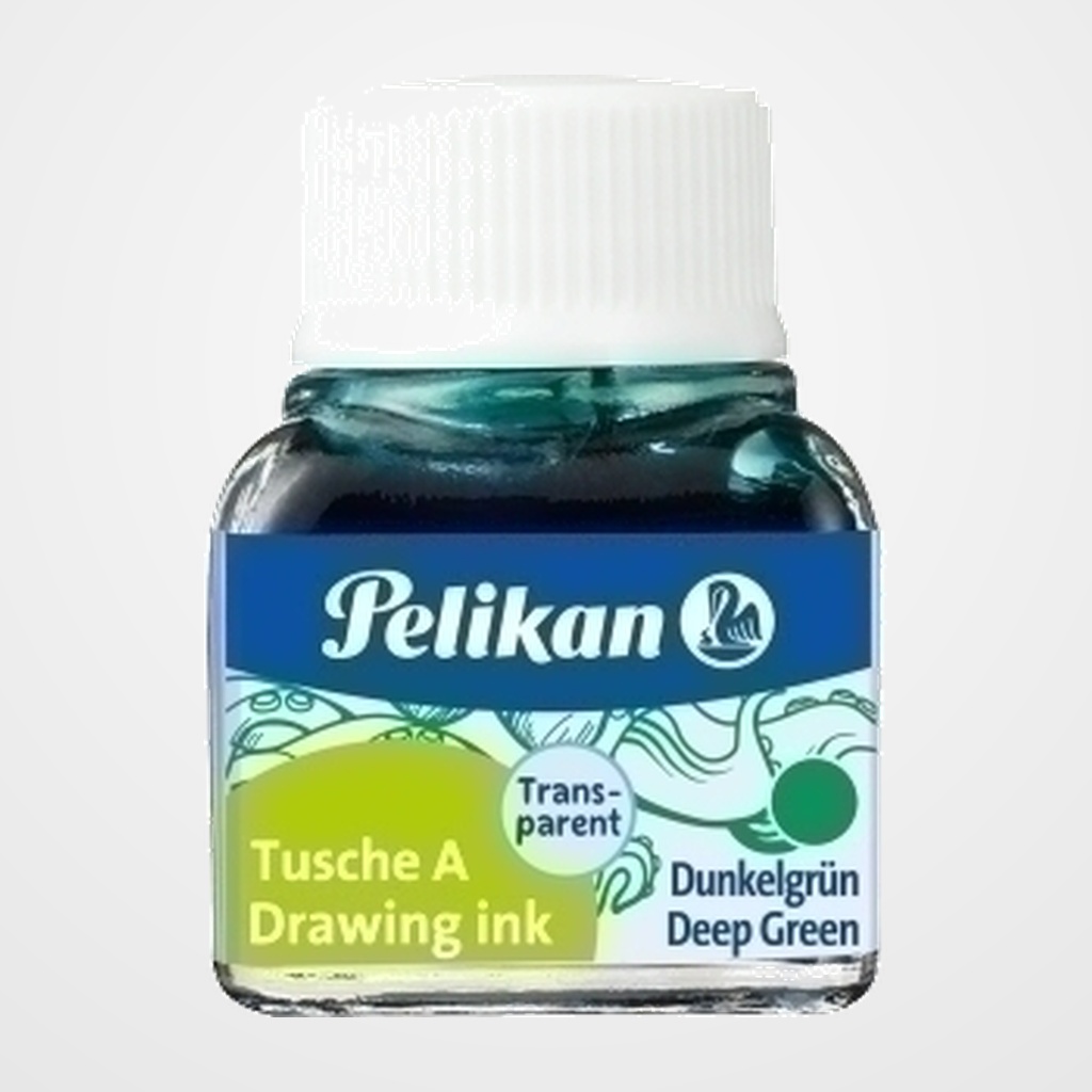 TINTA CHINA PELIKAN FRASCO 10 ml. VERDE OSCURO (523-7) (201566)
