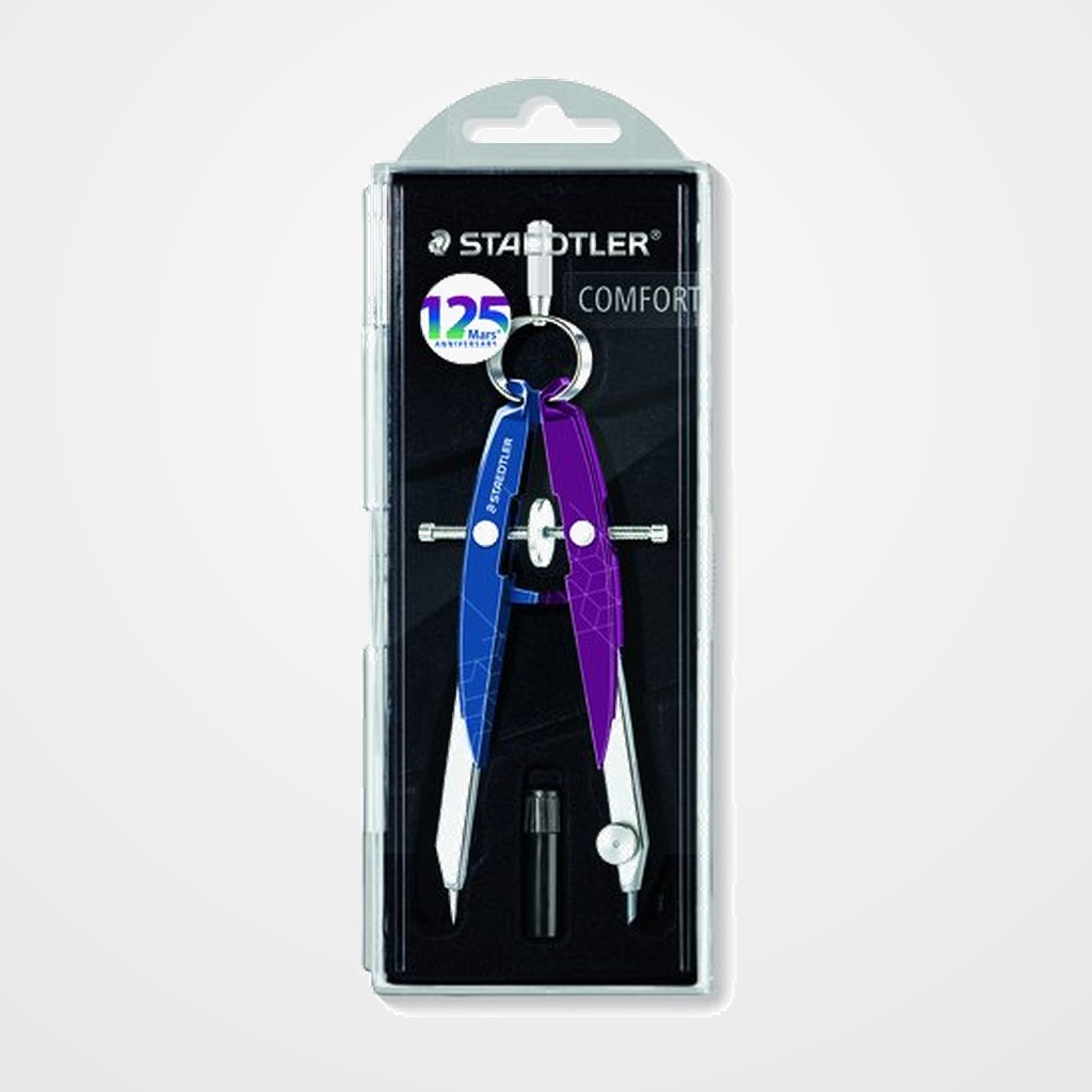 COMPAS STAEDTLER MARS 556 COMFORT 125 ANIVERSARIO AZUL/LILA
