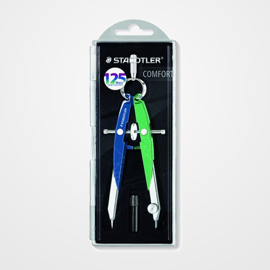 COMPAS STAEDTLER MARS 556 COMFORT 125 ANIVERSARIO AZUL/VERDE
