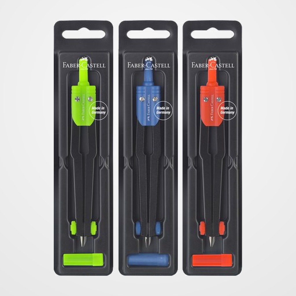 COMPAS FABER-CASTELL ESCOLAR COLORES SURTIDOS (3 col.)