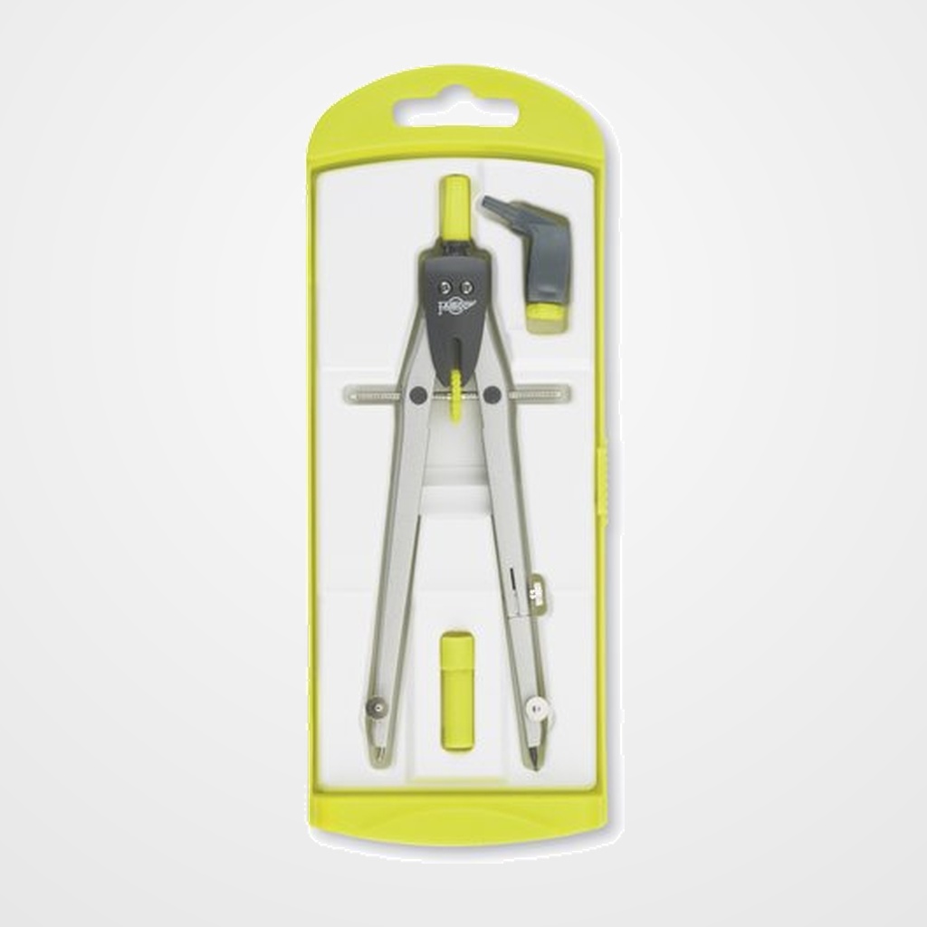 COMPAS FAIBO ESCOLAR MINAS Y ADAPTADOR UNIVERSAL SERIE DISEÑO PISTACHO