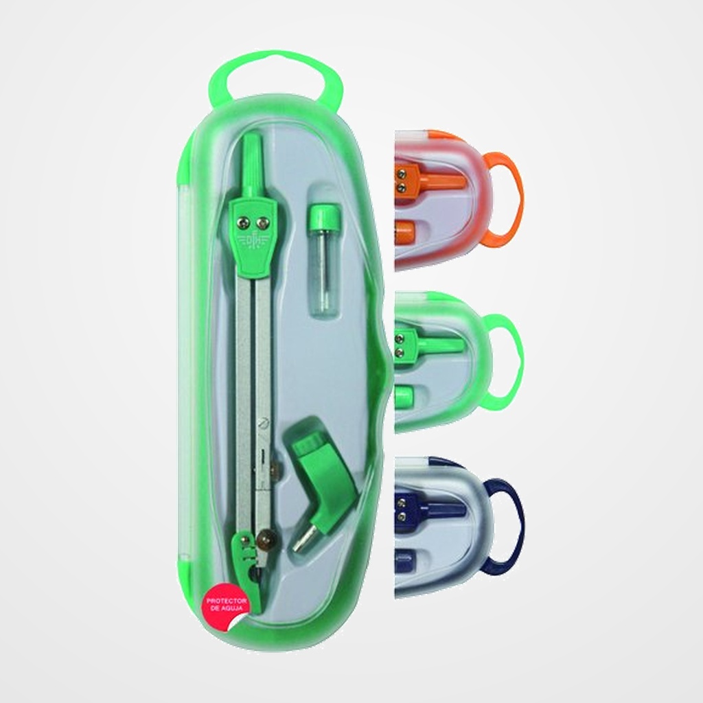 COMPAS ESCOLAR UNA PATA ARTICULADA CON ADAPTADOR Y MINA