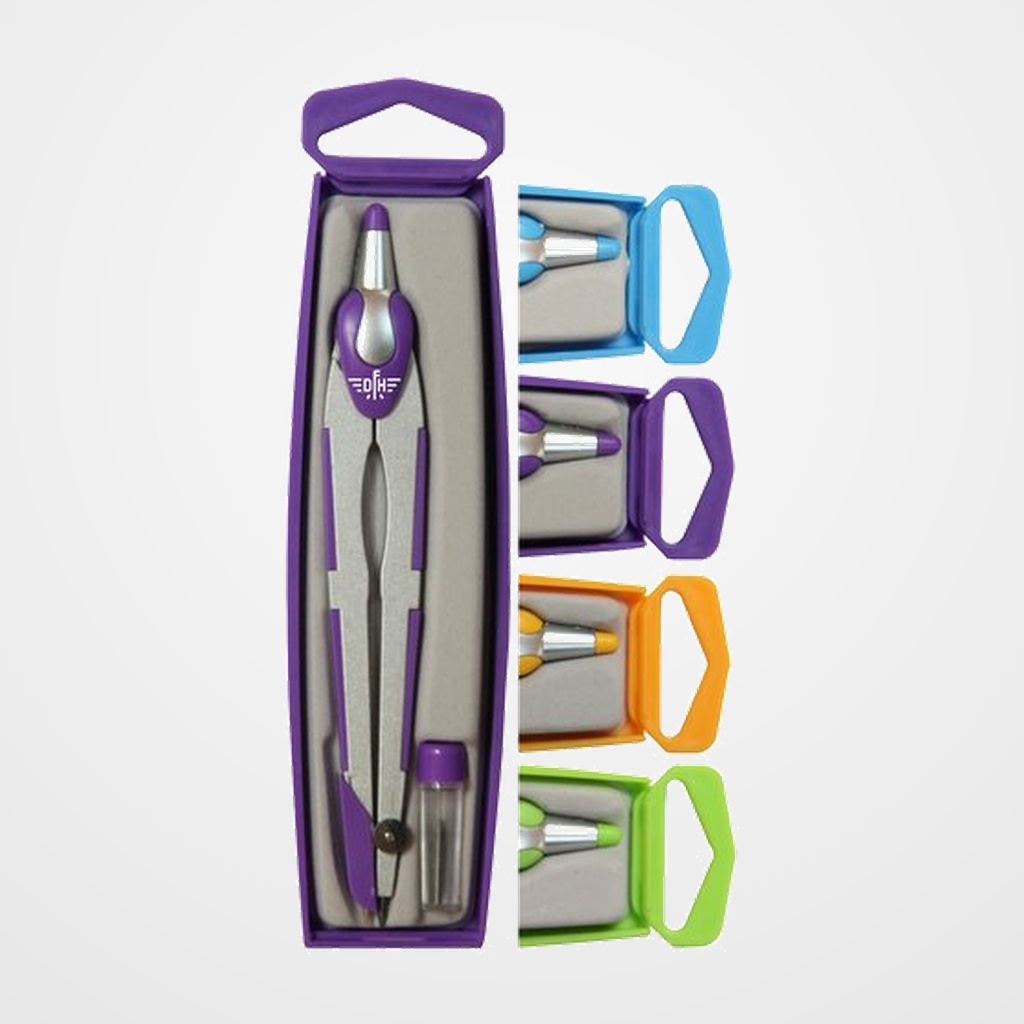 COMPAS ESCOLAR con PROTECTOR AGUJA SURTIDO