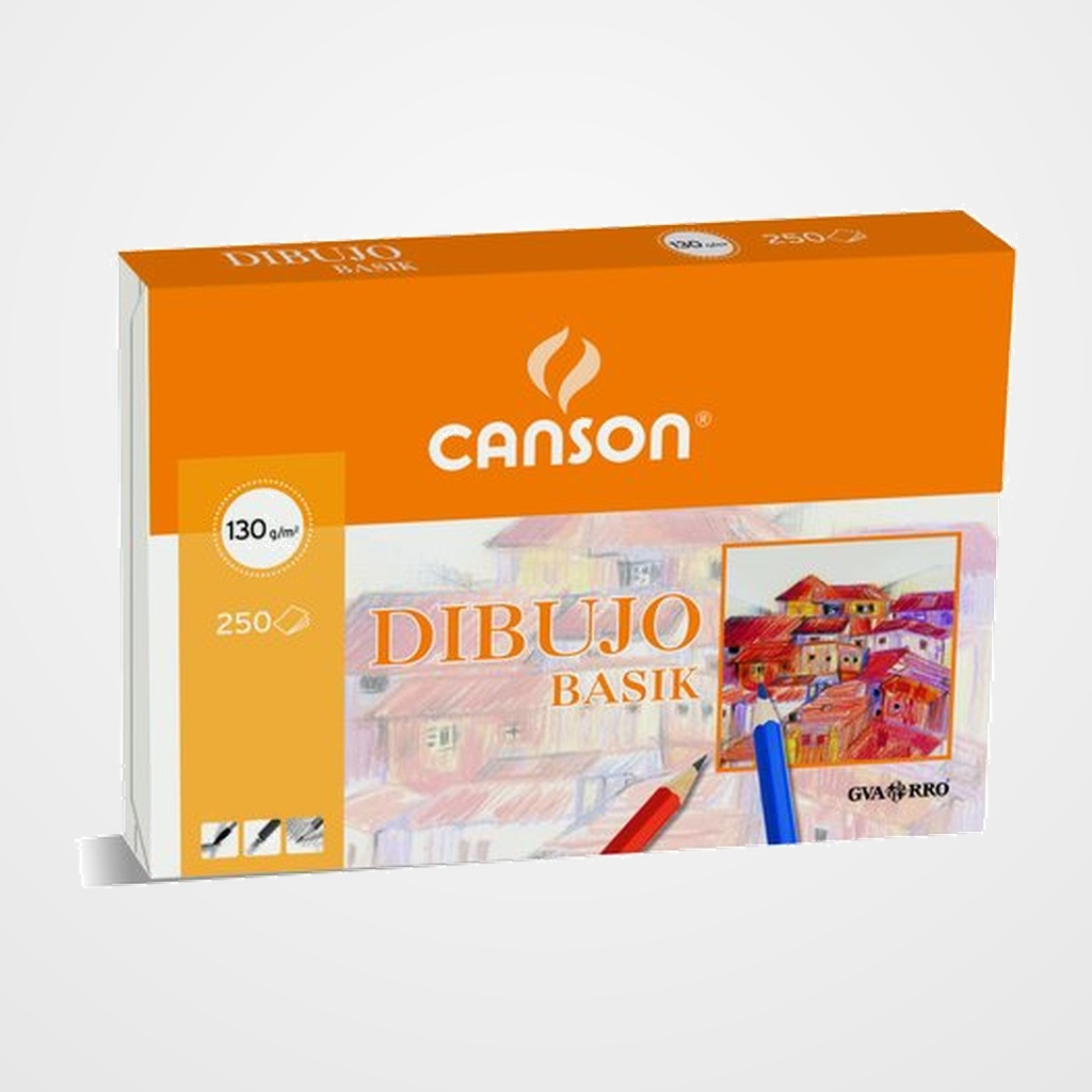 LAMINA GUARRO-CANSON DIBUJO BASIK 130g A4 con CAJETIN