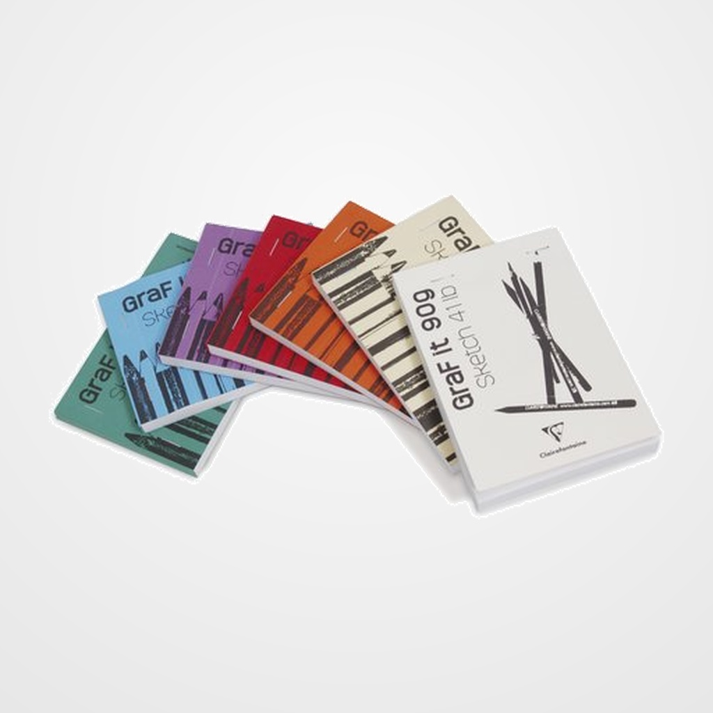 BLOC DE DIBUJO CLAIREFONTAINE GRAF IT CROQUIS ENCOLADO A5 90g 80h