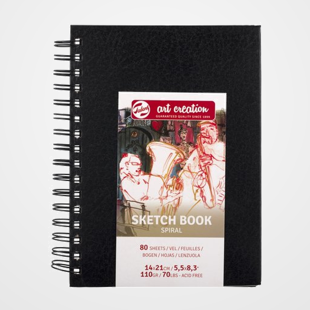 CUADERNO DE DIBUJO TALENS ART CREATION BOCETO CON ESPIRAL TAPA DURA 140 x 210 mm 110g  80h