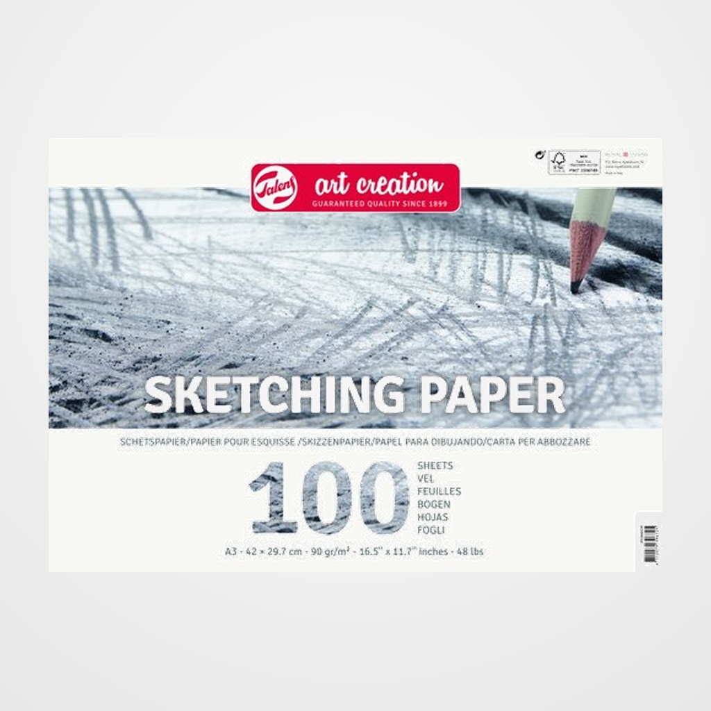 BLOC DE DIBUJO TALENS ART CREATION ESBOZO CON ESPIRAL LISO A3 90g 100h