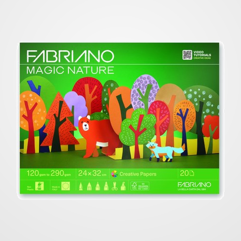 [10003906] BLOC FABRIANO MANUALIDADES 20h. MAGIC NATURE