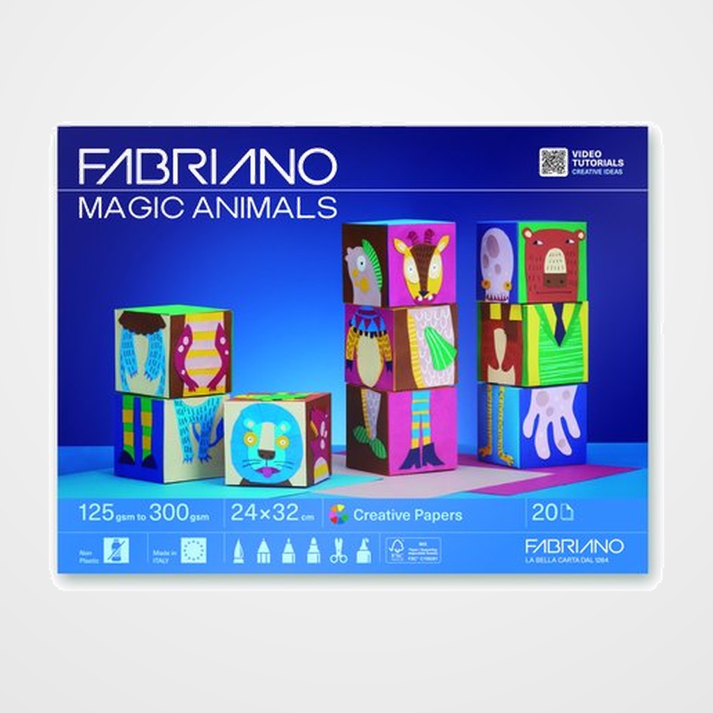 BLOC FABRIANO MANUALIDADES 20h.MAGIC ANIMALS