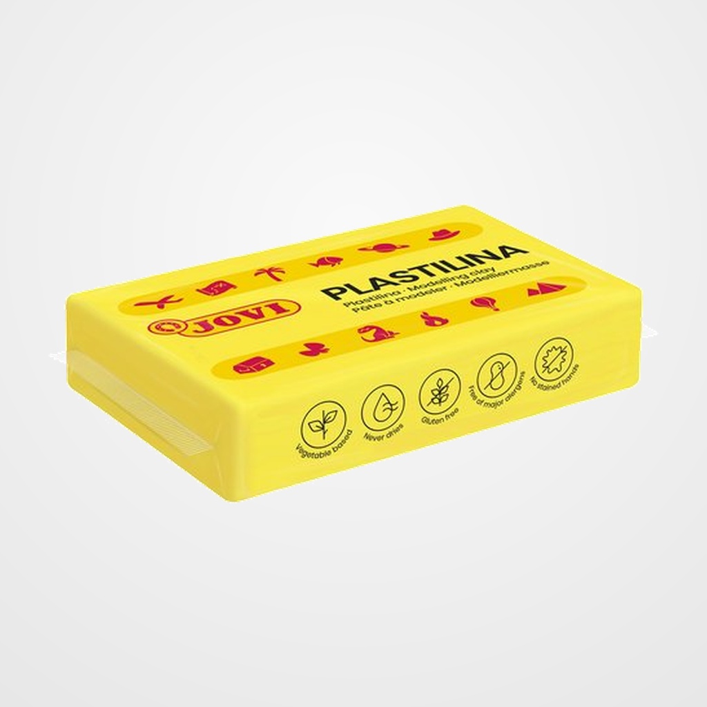 [24101038] PLASTILINA JOVI 70 PASTILLA 50 gr. AMARILLO CLARO CAJA DE 30