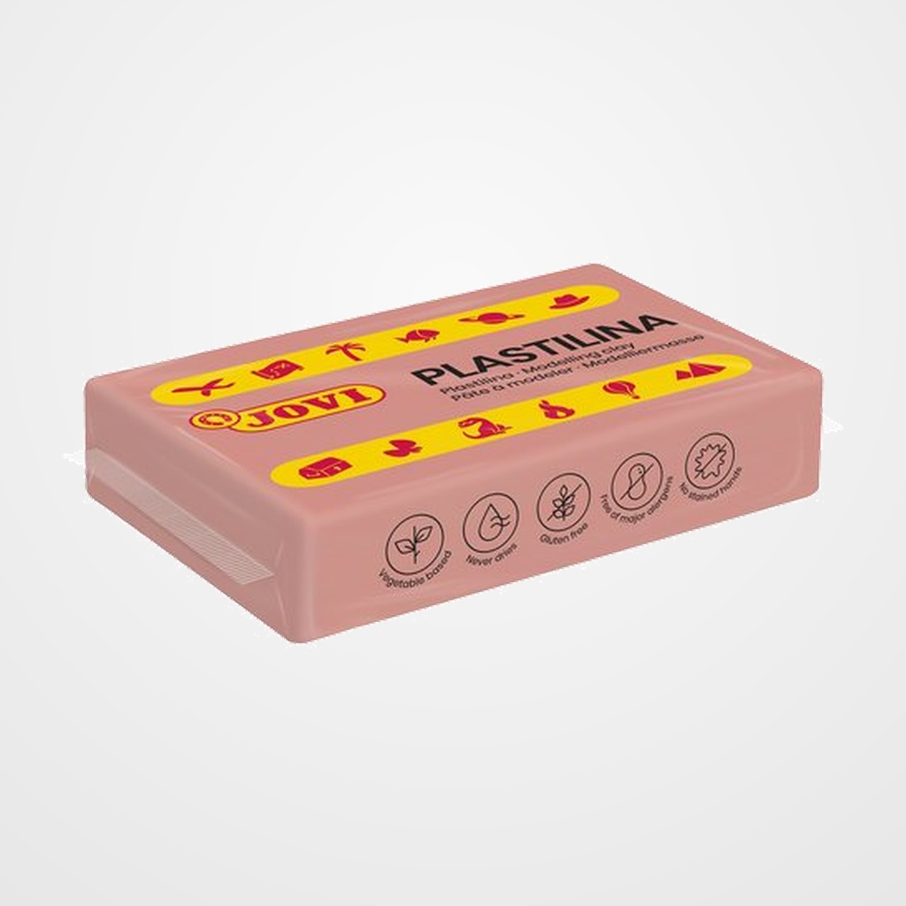 PLASTILINA JOVI 70 PASTILLA 50 gr. CARNE CAJA DE 30