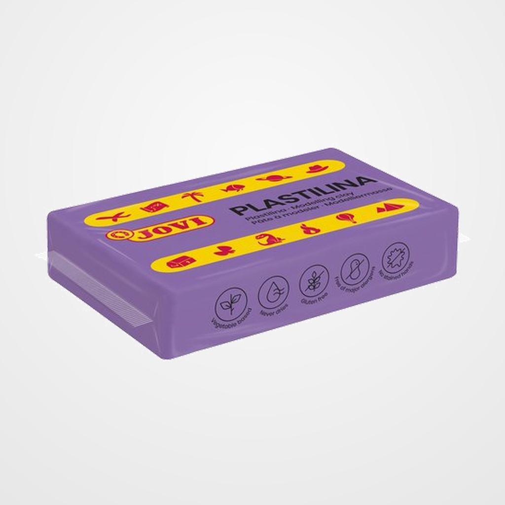PLASTILINA JOVI 70 PASTILLA 50 gr. LILA CAJA DE 30