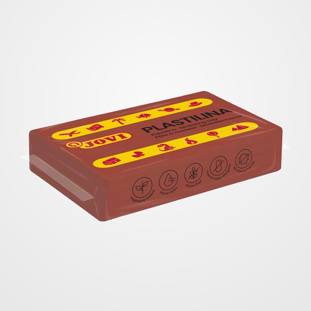 PLASTILINA JOVI 70 PASTILLA 50 gr. MARRON CAJA DE 30