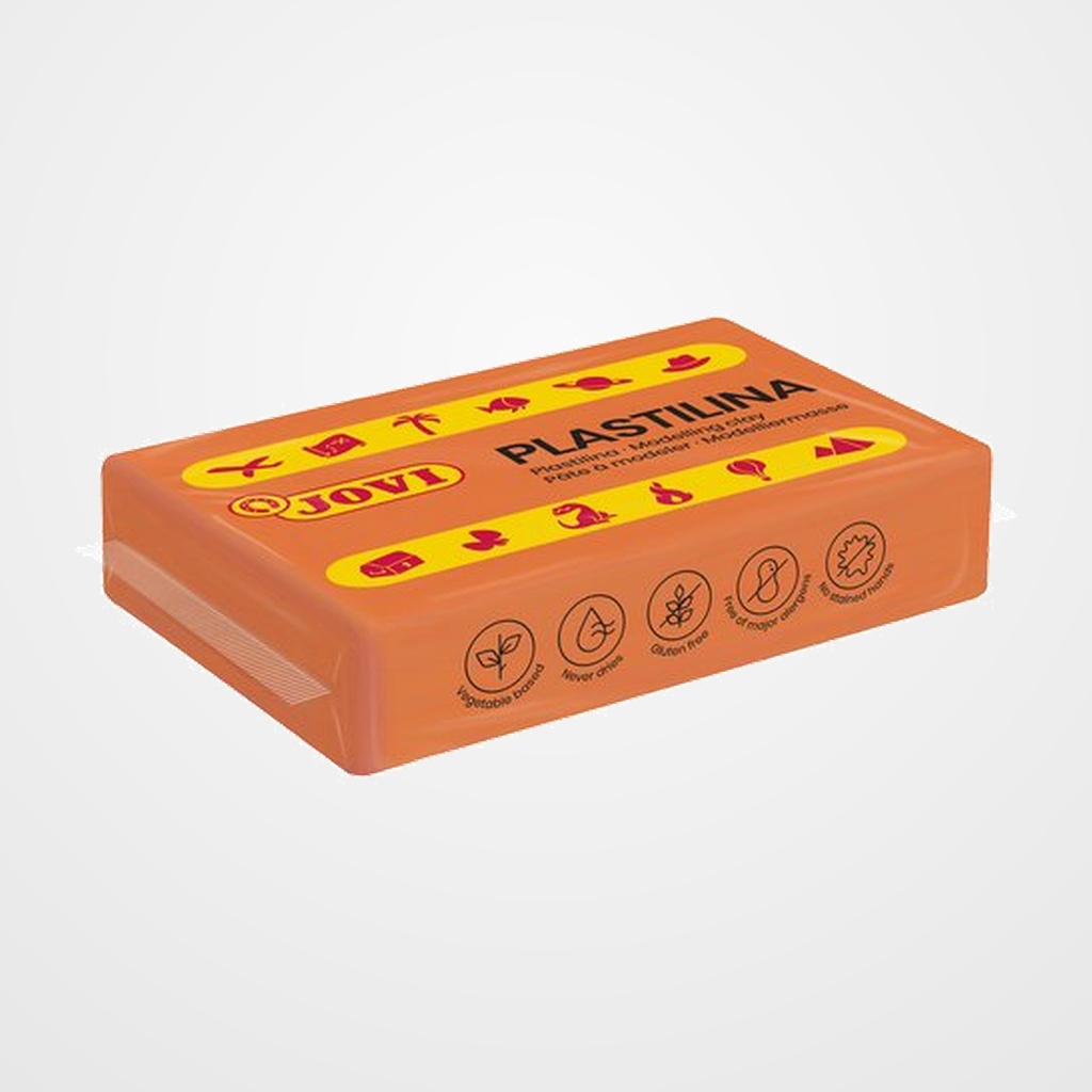 PLASTILINA JOVI 70 PASTILLA 50 gr. NARANJA CAJA DE 30