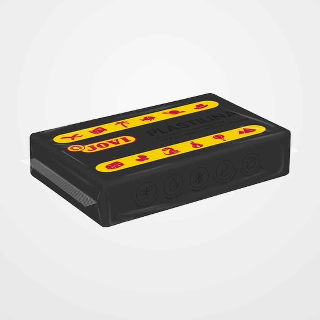 PLASTILINA JOVI 70 PASTILLA 50 gr. NEGRO CAJA DE 30