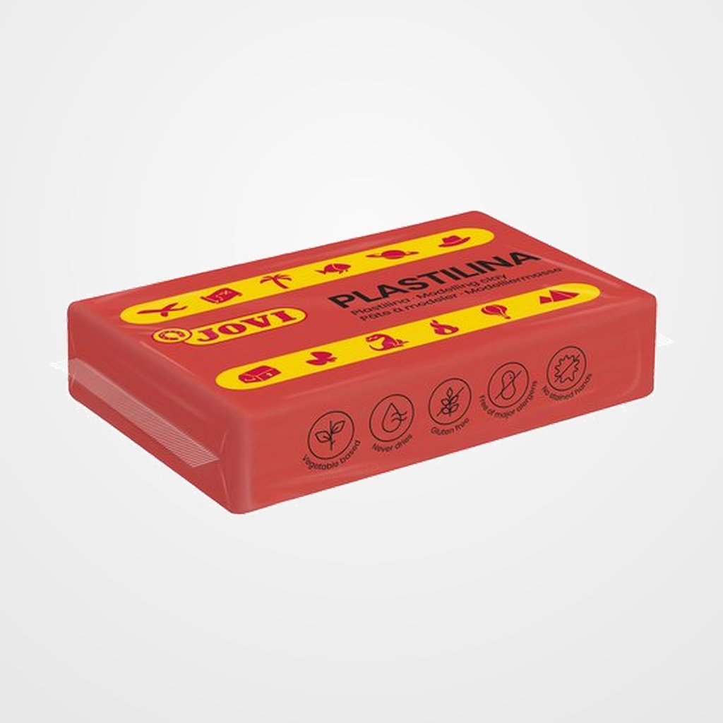 [24101043] PLASTILINA JOVI 70 PASTILLA 50 gr. ROJA CAJA DE 30