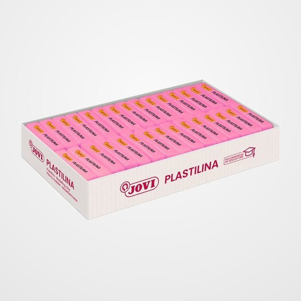 [24101034] PLASTILINA JOVI 70 PASTILLA 50 gr. ROSA CAJA DE 30