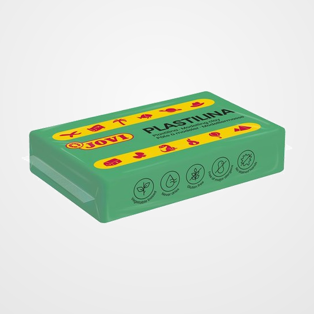 PLASTILINA JOVI 70 PASTILLA 50 gr. VERDE CLARO CAJA DE 30