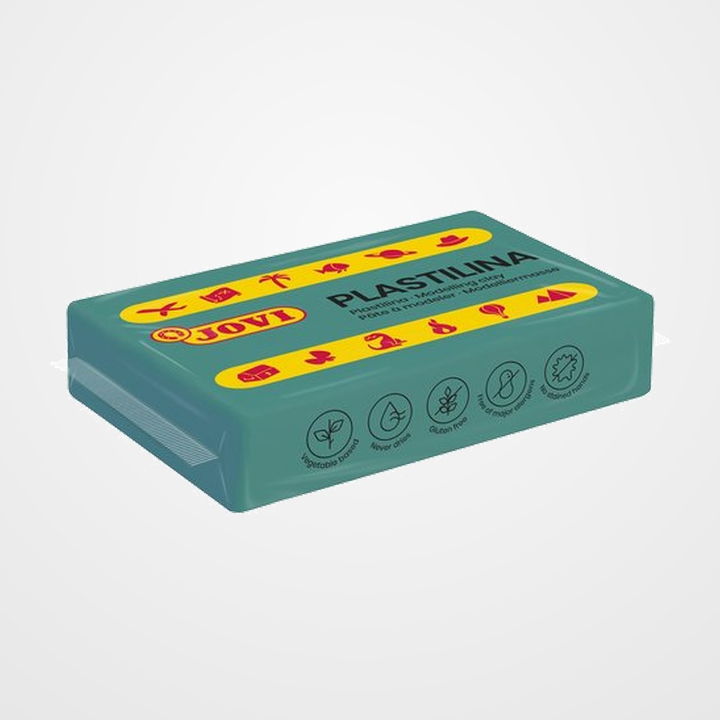 PLASTILINA JOVI 70 PASTILLA 50 gr. VERDE OSCURO CAJA DE 30