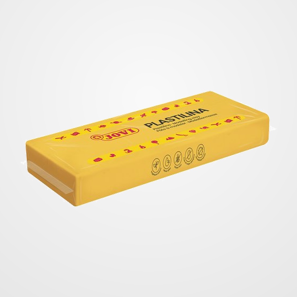 [24101027] PLASTILINA JOVI 71 PASTILLA 150 gr. AMARILLO OSCURO CAJA DE 15