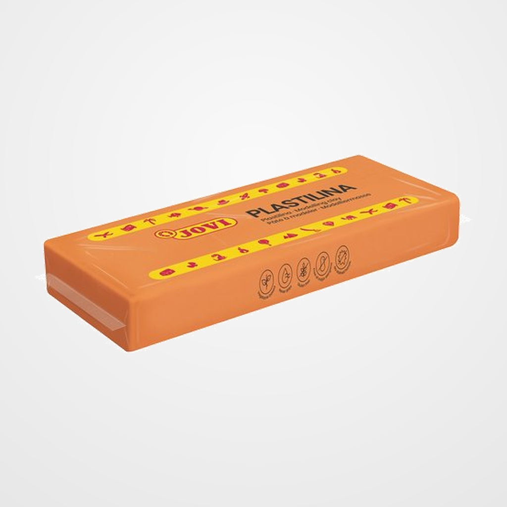 PLASTILINA JOVI 71 PASTILLA 150 gr. NARANJA CAJA DE 15