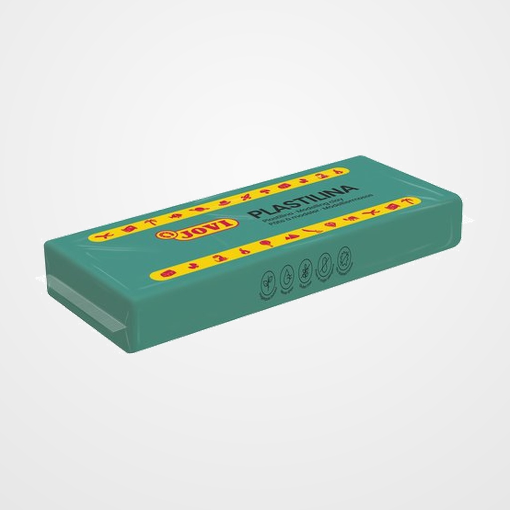 PLASTILINA JOVI 71 PASTILLA 150 gr. VERDE OSCURO CAJA DE 15