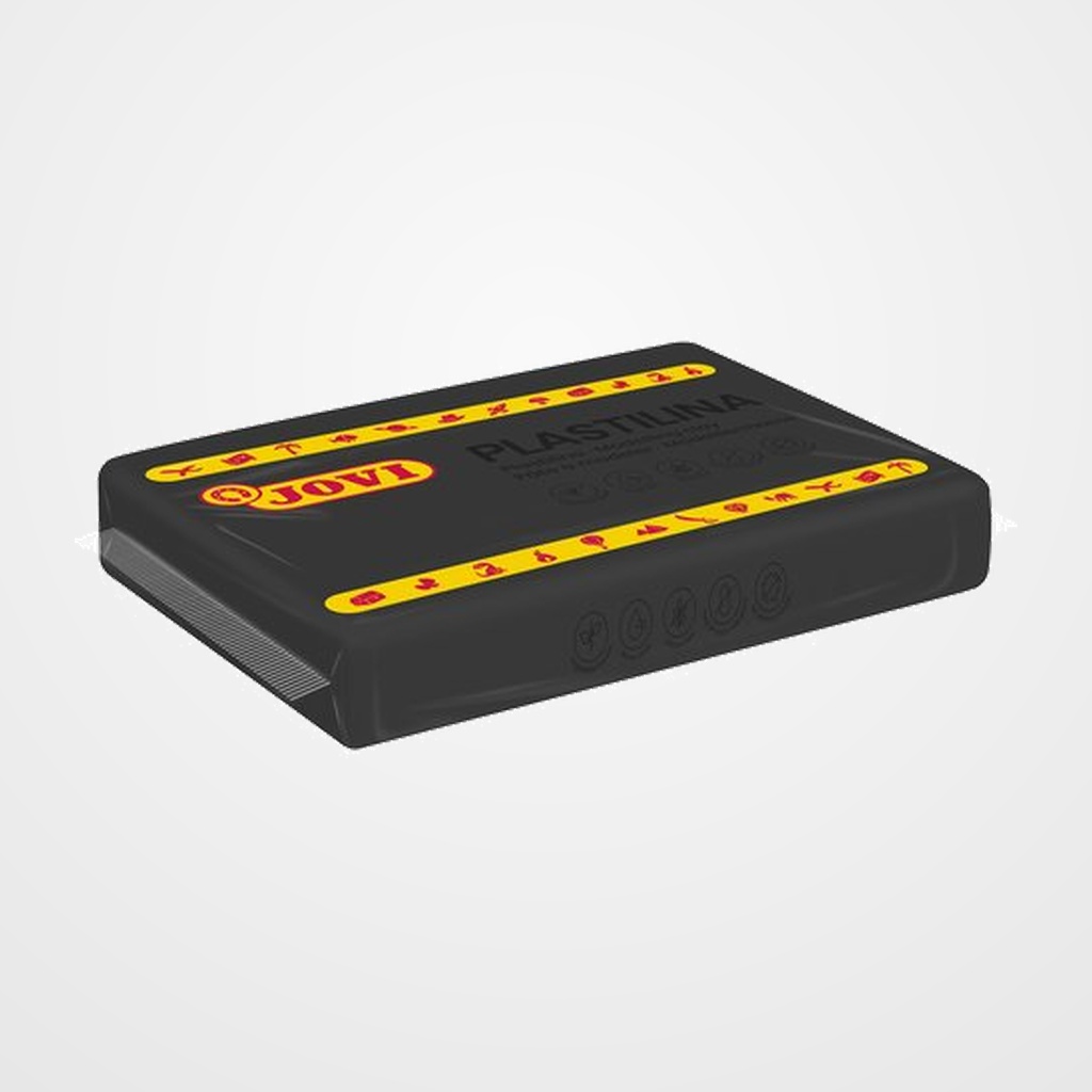 PLASTILINA JOVI 72 PASTILLA 350 gr. NEGRO CAJA DE 15