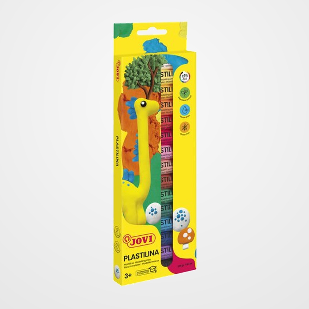[24101007] PLASTILINA JOVI 90 BARRA 15 gr. ESTUCHE DE 15