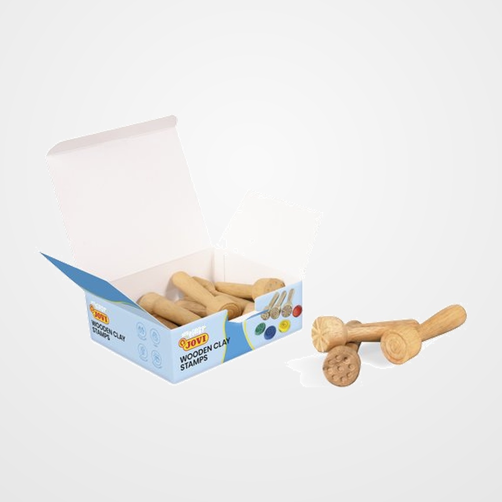 SELLO DE MADERA PARA PLASTILINA JOVI BABY CAJA DE 12