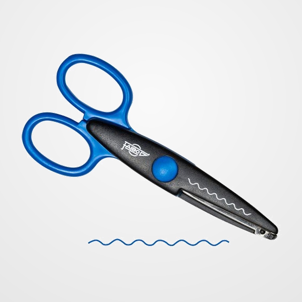 TIJERAS FAIBO DENTADA 13 cm AZUL