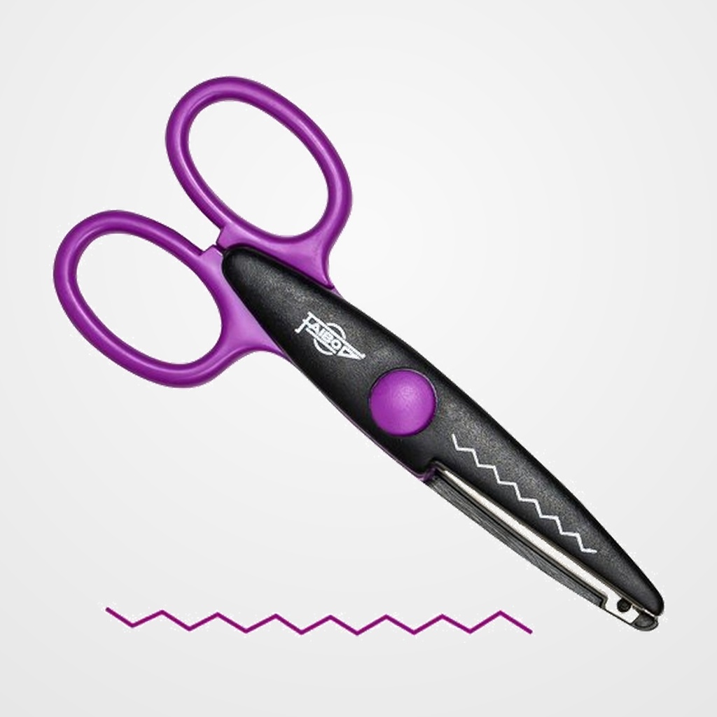 TIJERAS FAIBO DENTADA 13 cm MALVA