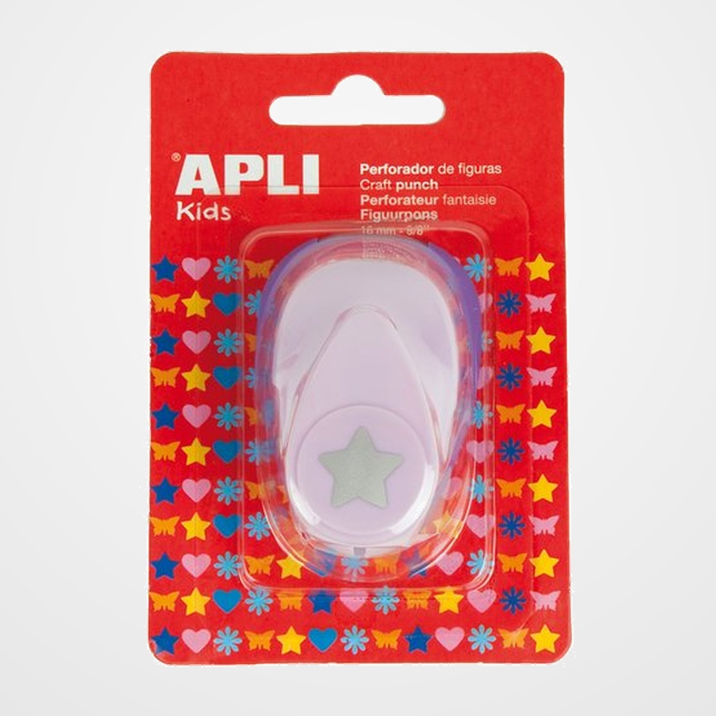 TALADRO FANTASIA APLI 16 mm ESTRELLA LILA