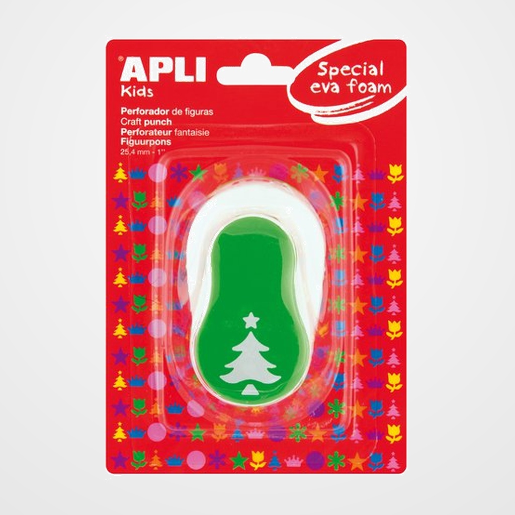 TALADRO GOMA EVA APLI 25,4 mm ARBOL VERDE
