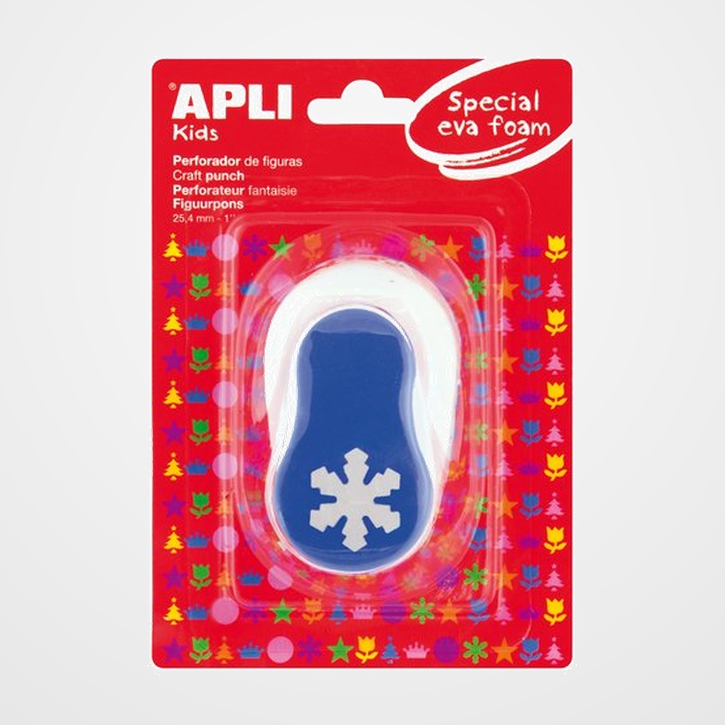 TALADRO GOMA EVA APLI 25,4 mm COPO NIEVE AZUL