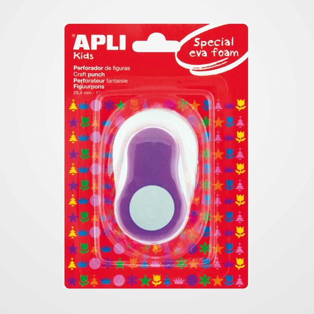TALADRO GOMA EVA APLI 25,4 mm REDONDO LILA