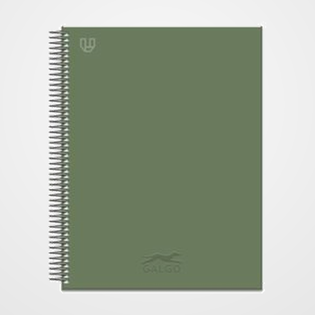 BLOC GALGO micro.tapa EXTRA A4+ 80h CUADRIC.5x5 100g 1 COL. BANDA VERDE OSCURO