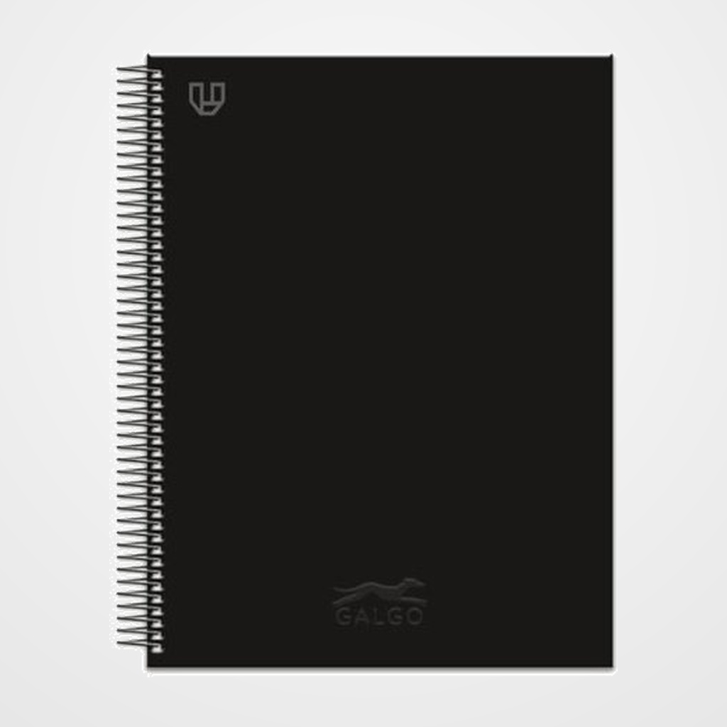 BLOC GALGO micro.tapa EXTRA A5+ 100h CUADRIC.5x5 100g 5 COL. BANDA NEGRO